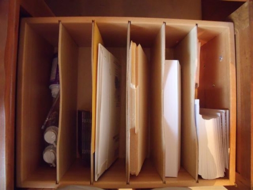 File Drawer with Wood Dividers