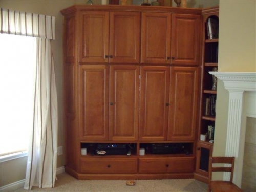 Entertainment Center with Flipper Doors Closed