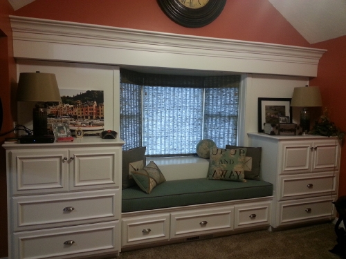 Custom Built-ins and Window Seat in Day Room